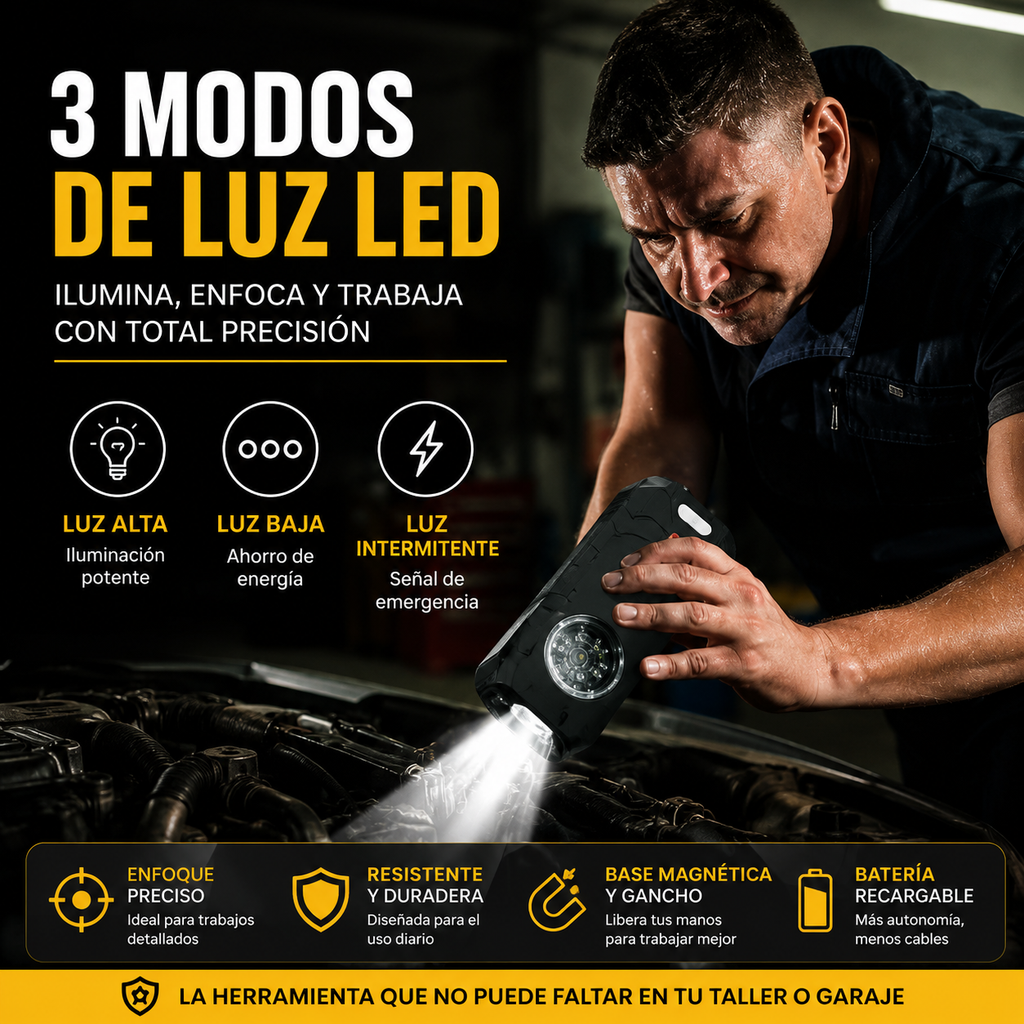 A459 iniciador de baterías/inflador 4 en 1