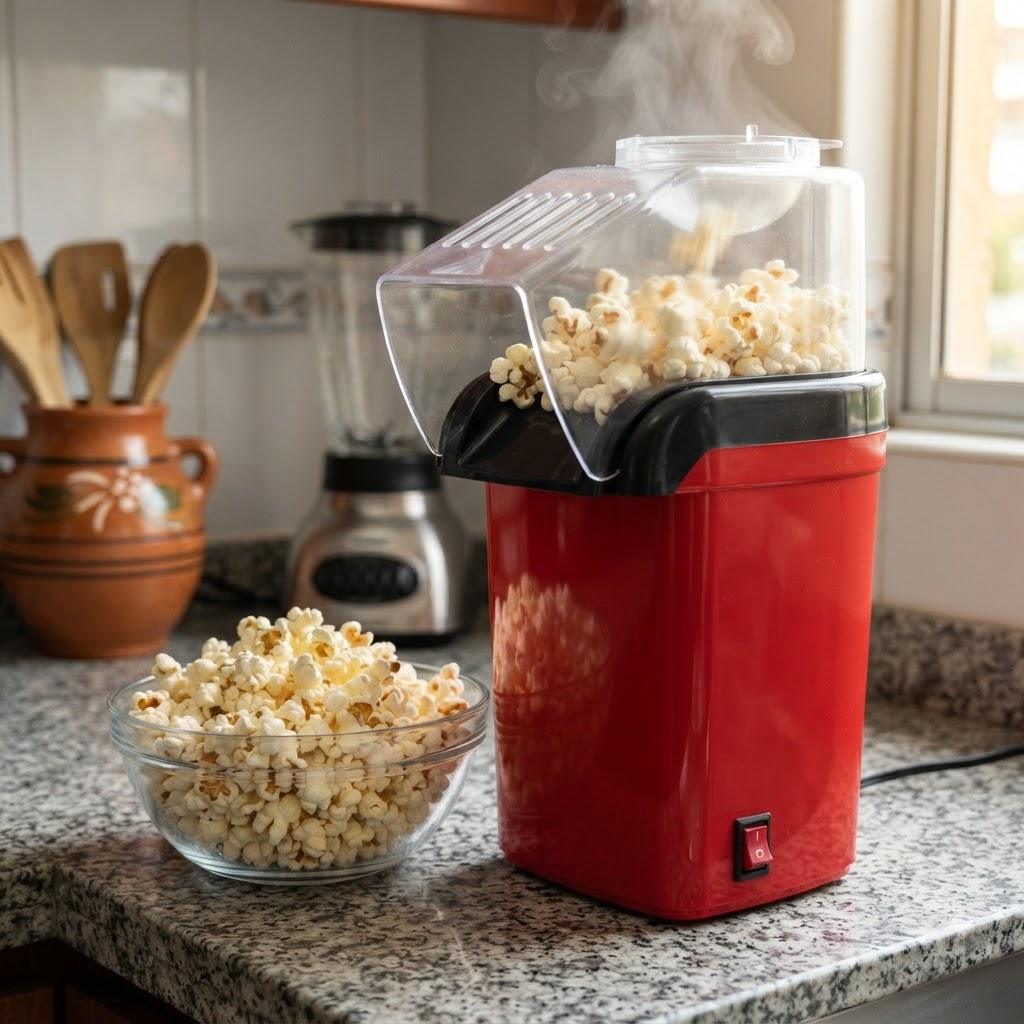 Crispetera Eléctrica de Aire Caliente | Palomitas Sin Aceite