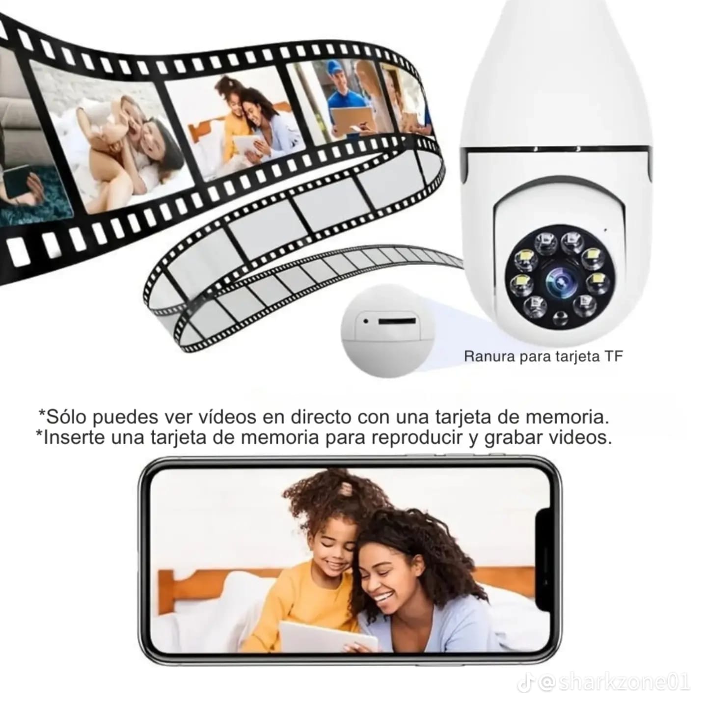 Combo x2🔥 Oferta Especial | 2 Cámaras Bombillo WiFi 360° Full HD por solo $119,900