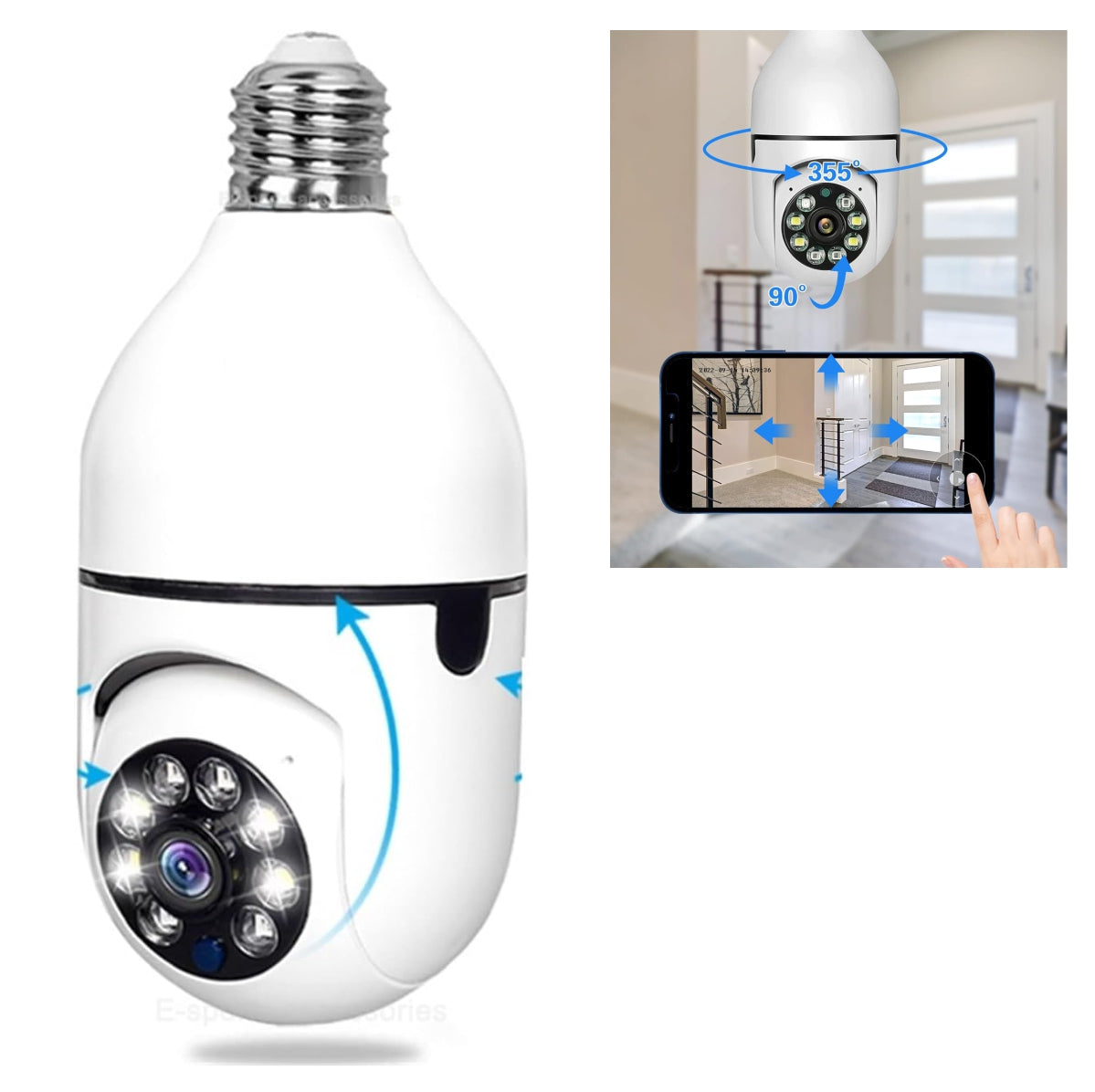 Combo x2🔥 Oferta Especial | 2 Cámaras Bombillo WiFi 360° Full HD por solo $119,900