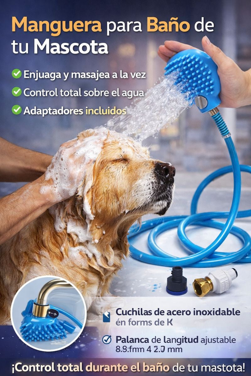 MANGUERA BAÑO DE MASCOTA