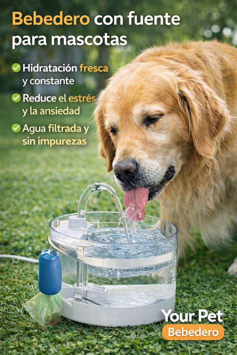 Bebedero Con Fuente Para Mascotas