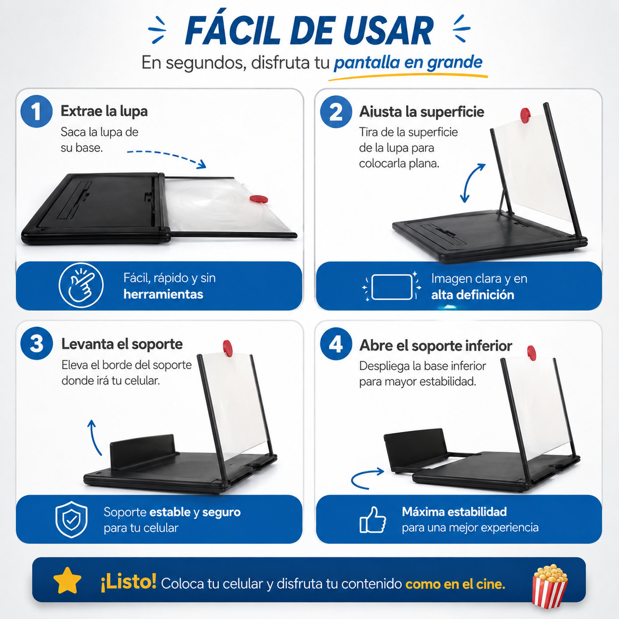 🔥 Oferta Especial | Combo x2 – 2 Amplificadores de Pantalla para Celular | Paga 1 Lleva 2