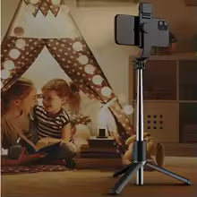 Palo Selfie con Luz LED, Trípode y Control Remoto Bluetooth