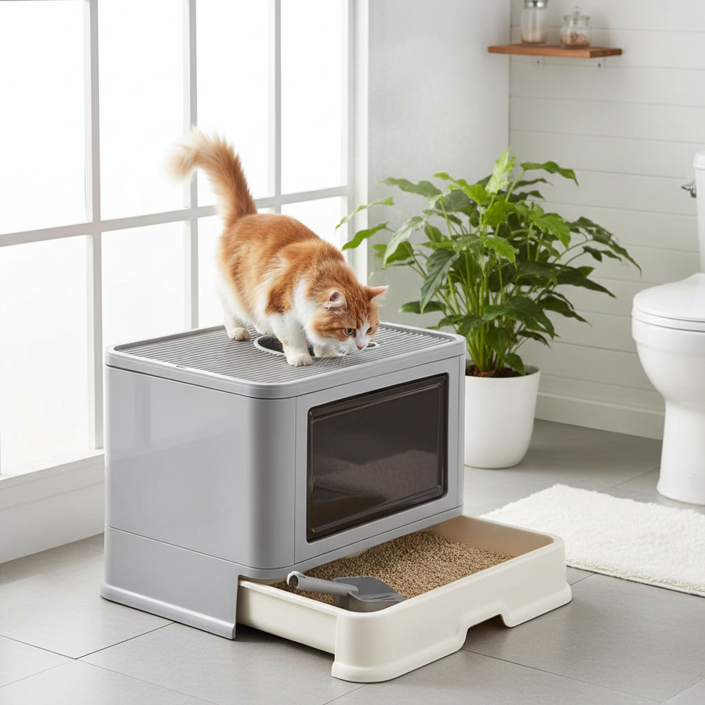 Arenero Baño Para Gato Con Tapa