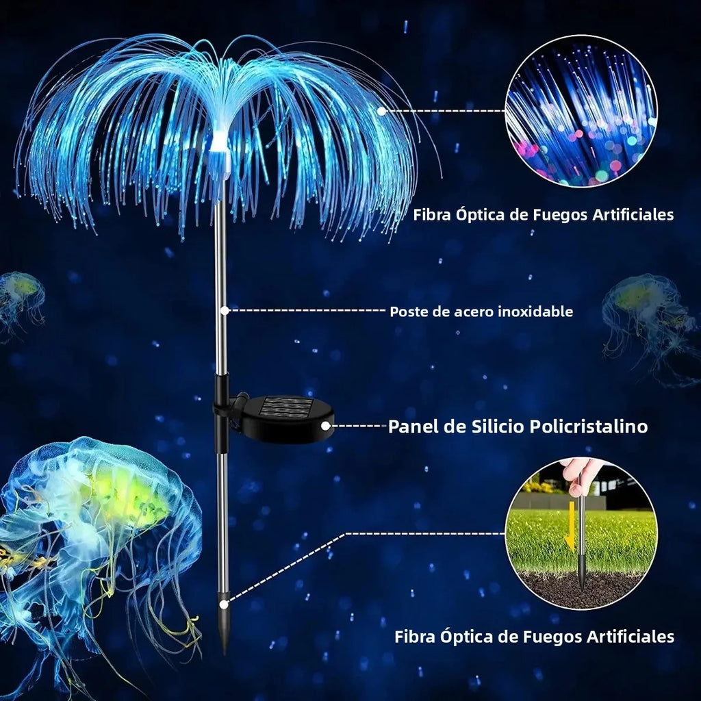 A443 Lampara Solar Medusa Para Jardin