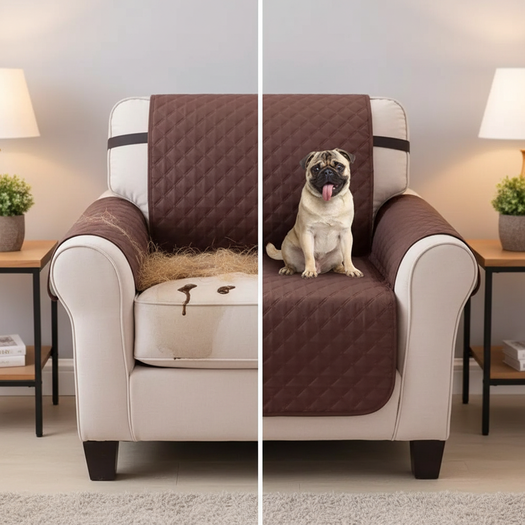 Cubre Sofá 1 Puesto para Mascotas – Protector Impermeable Antideslizante