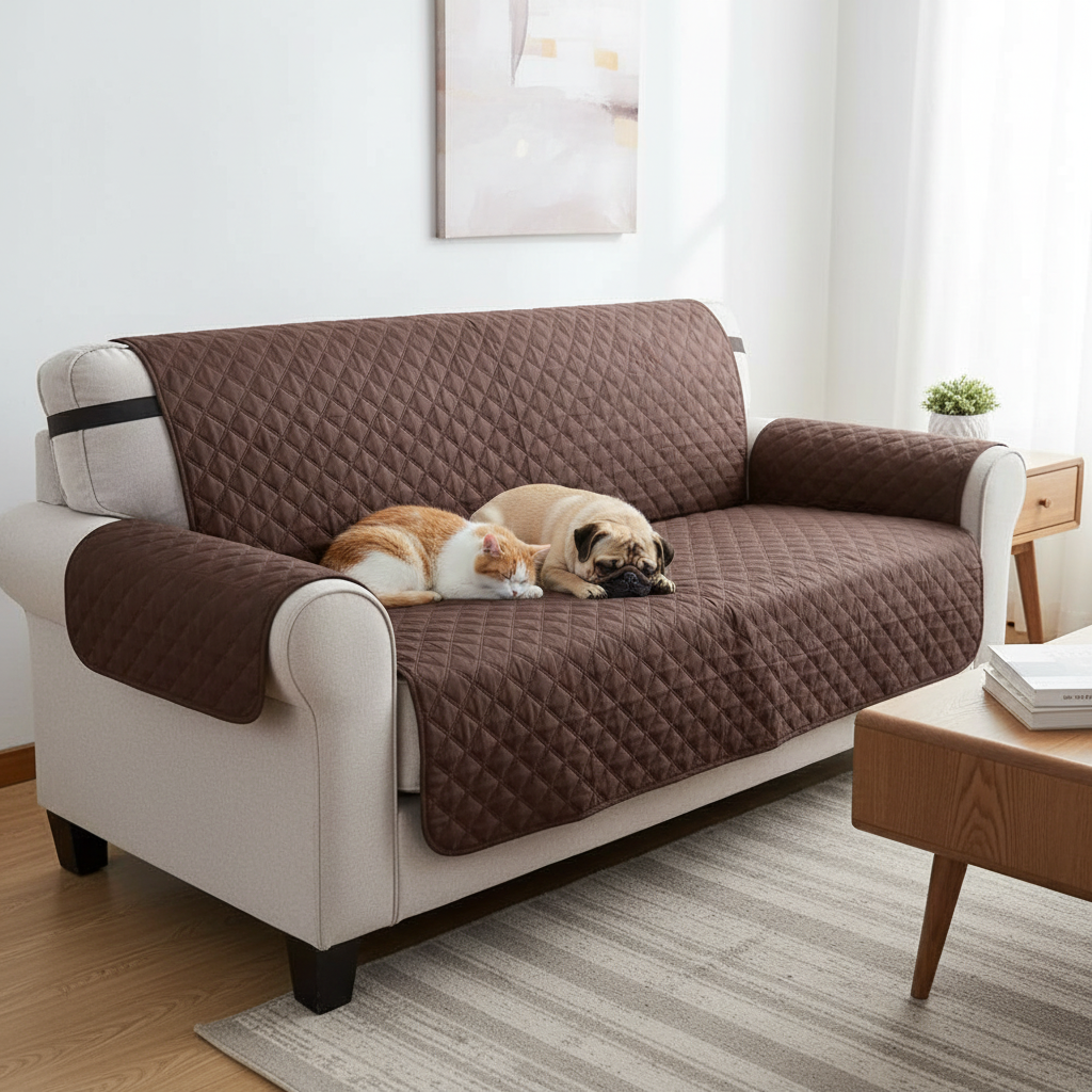 Cubre Sofá 1 Puesto para Mascotas – Protector Impermeable Antideslizante