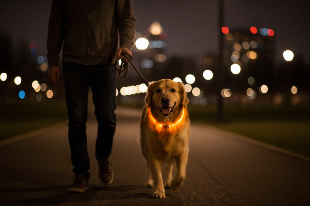 Collar LED para Perros y Gatos – Recargable USB, Impermeable y Seguridad Nocturna