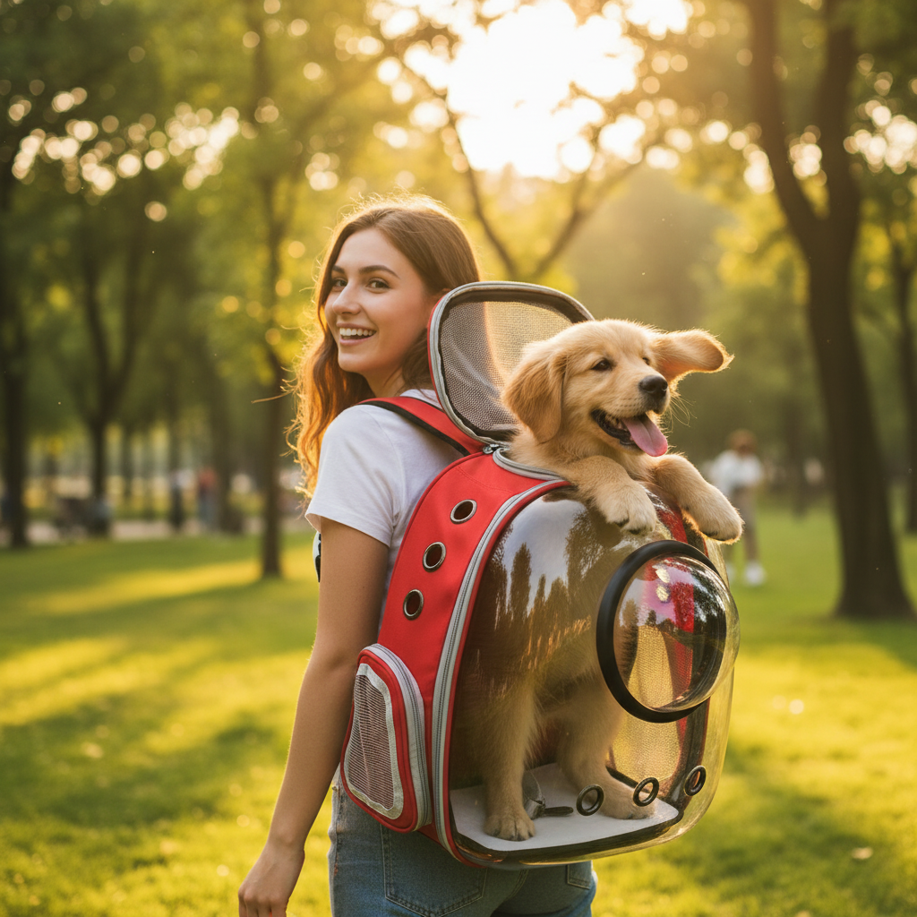 Maleta Con Capsula Para Mascotas