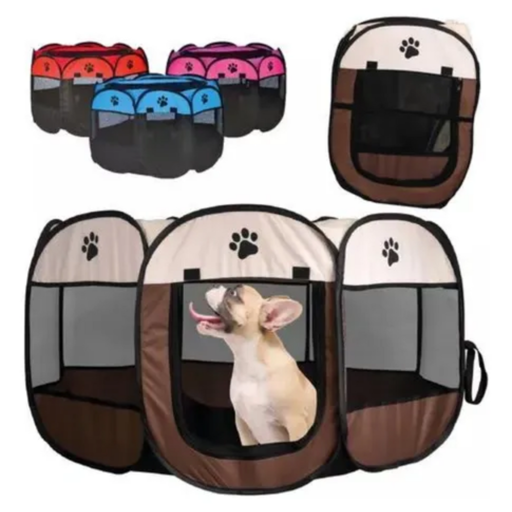 Corral Para Mascotas Ch Plegable En Tela Cama Portáti