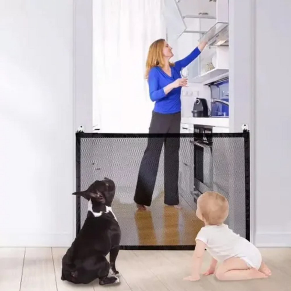 Malla de Puerta para Mascotas 110 x 75 cm – Barrera de Seguridad para Perros y Gatos