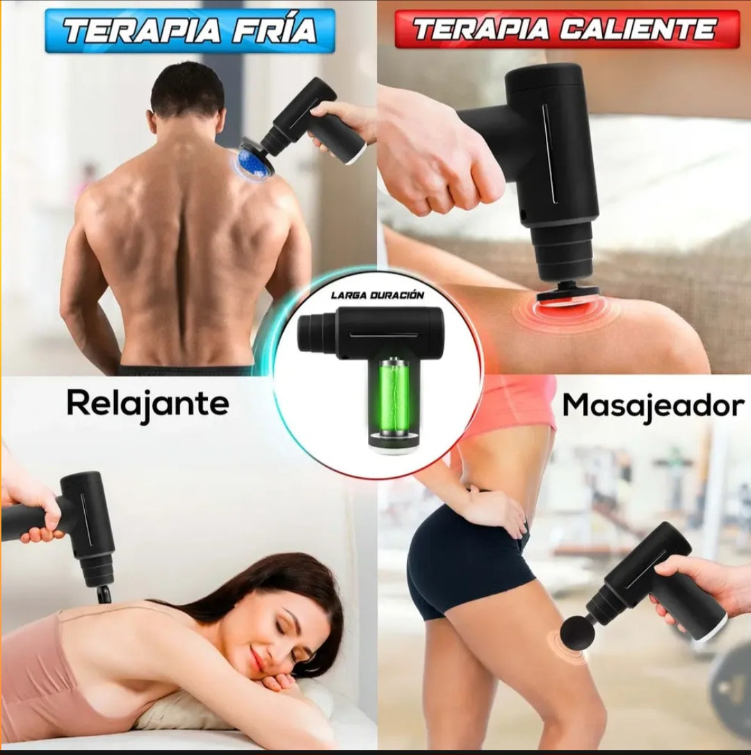 A630 Mini Pistola Masajeadora Térmica Frío y Calor | 6 Niveles USB-C
