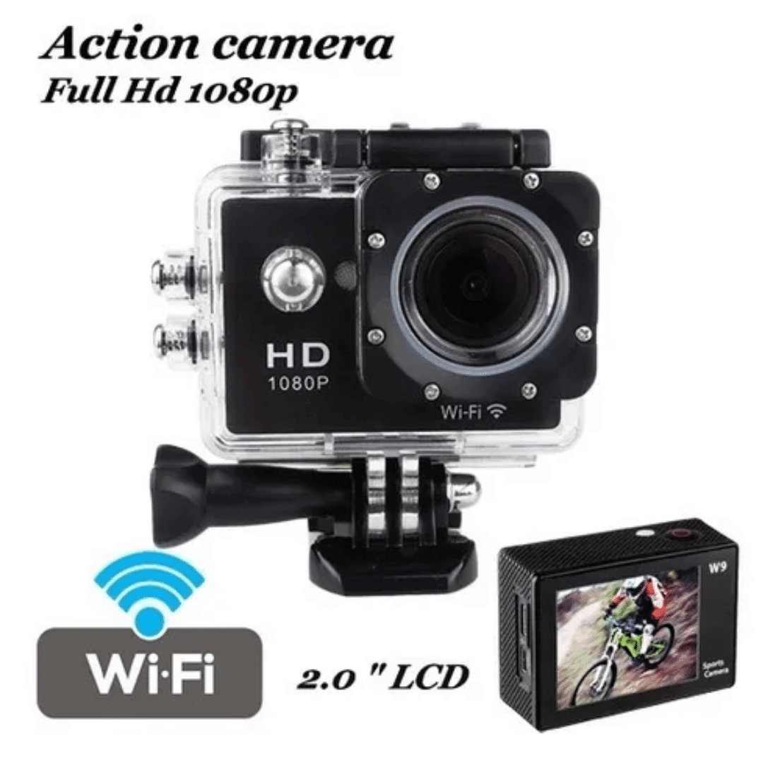 Cámara Deportiva 1080 Hd + Accesorios