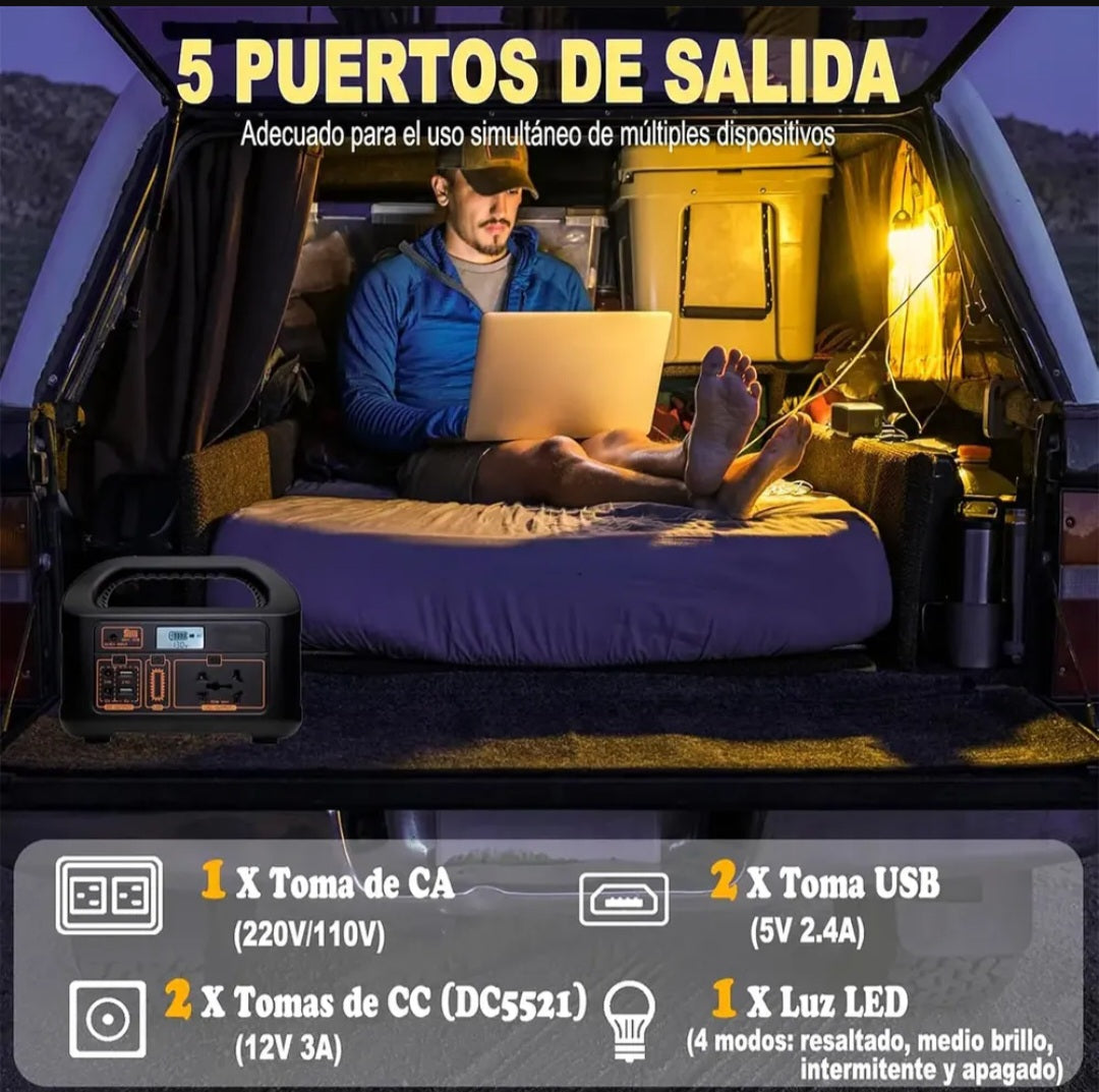Estación de Energía Solar Portátil EG-008 | 150W Batería Recargable