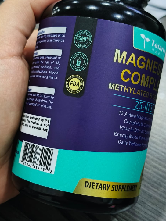 Magnesium 25 in 1 | Suplemento Premium de Magnesio con Complejo B, D3 y K2