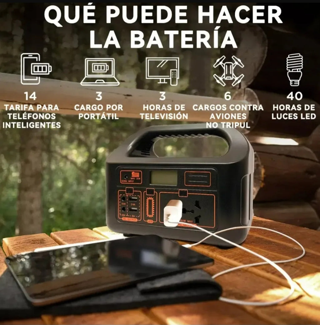 Estación de Energía Solar Portátil EG-008 | 150W Batería Recargable