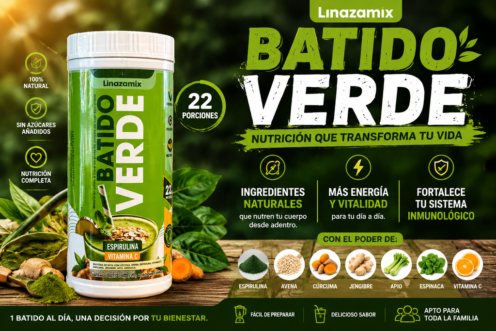 1 BATIDO VERDE DETOX 700GR