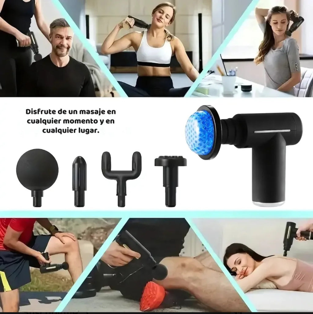 A630 Mini Pistola Masajeadora Térmica Frío y Calor | 6 Niveles USB-C